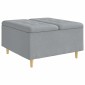vidaXL Οθωμανικό αποθήκευσης Ανοιχτό γκρι 80 x 80 x 45 cm ύφασμα
