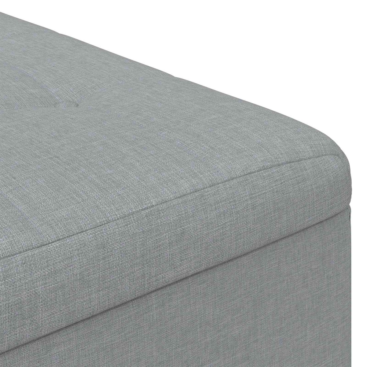 vidaXL Οθωμανικό αποθήκευσης Ανοιχτό γκρι 80 x 80 x 45 cm ύφασμα