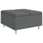 vidaXL Οθωμανικό αποθήκευσης Σκούρο Γκρι 80 x 80 x 45 cm ύφασμα