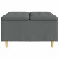 vidaXL Οθωμανικό αποθήκευσης Σκούρο Γκρι 80 x 80 x 45 cm ύφασμα