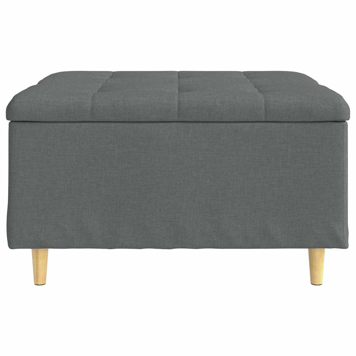 vidaXL Οθωμανικό αποθήκευσης Σκούρο Γκρι 80 x 80 x 45 cm ύφασμα