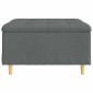 vidaXL Οθωμανικό αποθήκευσης Σκούρο Γκρι 80 x 80 x 45 cm ύφασμα