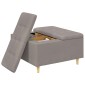 vidaXL Οθωμανικό αποθήκευσης με μαξιλάρι Taupe 80 x 80 x 45 cm ύφασμα