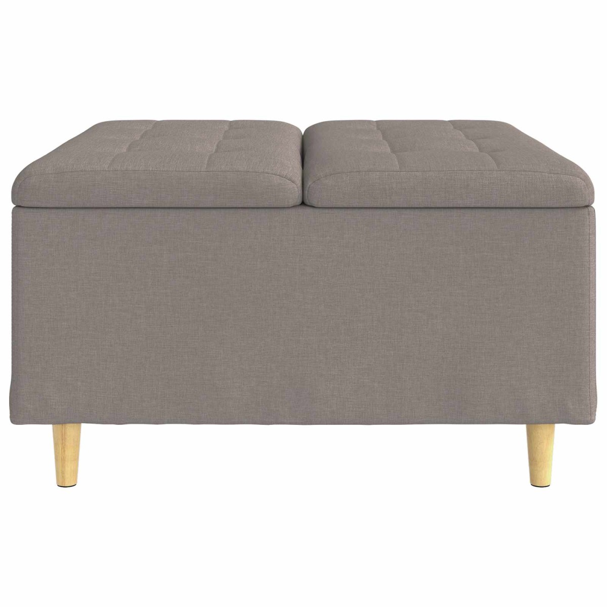 vidaXL Οθωμανικό αποθήκευσης με μαξιλάρι Taupe 80 x 80 x 45 cm ύφασμα