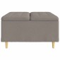 vidaXL Οθωμανικό αποθήκευσης με μαξιλάρι Taupe 80 x 80 x 45 cm ύφασμα