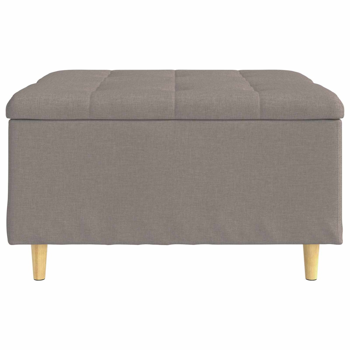 vidaXL Οθωμανικό αποθήκευσης με μαξιλάρι Taupe 80 x 80 x 45 cm ύφασμα