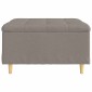 vidaXL Οθωμανικό αποθήκευσης με μαξιλάρι Taupe 80 x 80 x 45 cm ύφασμα