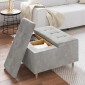 vidaXL Οθωμανικό αποθήκευσης Ανοιχτό γκρι 80 x 80 x 45 cm Βελούδο