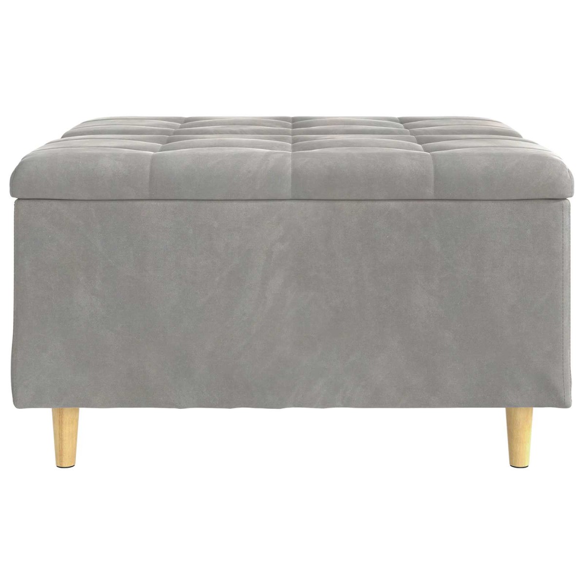vidaXL Οθωμανικό αποθήκευσης Ανοιχτό γκρι 80 x 80 x 45 cm Βελούδο