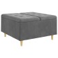 vidaXL Οθωμανικό αποθήκευσης Σκούρο Γκρι 80 x 80 x 45 cm Βελούδο