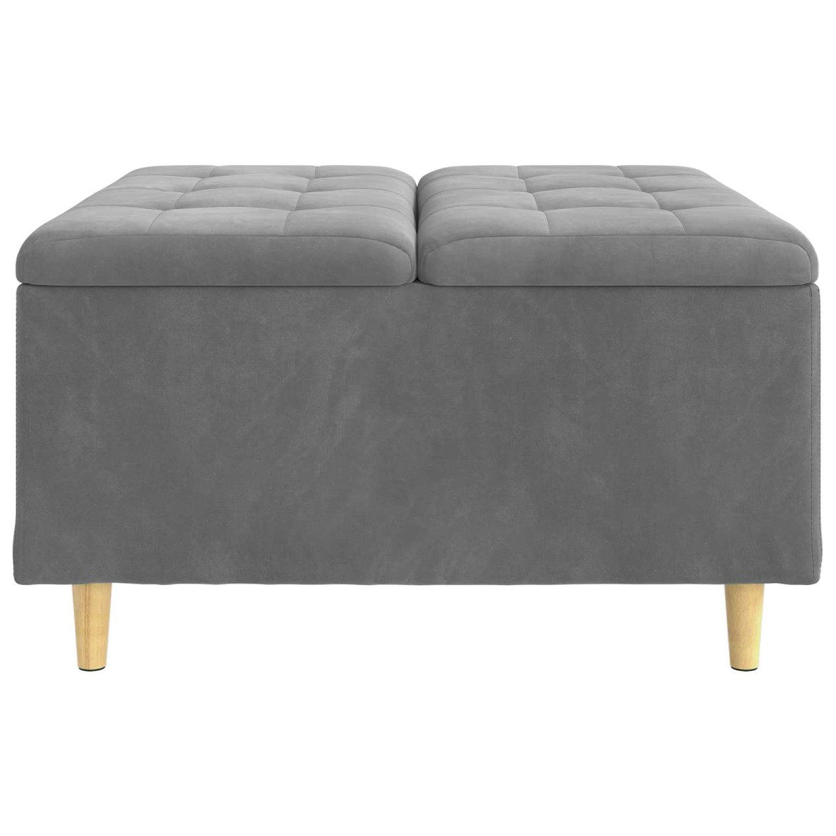 vidaXL Οθωμανικό αποθήκευσης Σκούρο Γκρι 80 x 80 x 45 cm Βελούδο