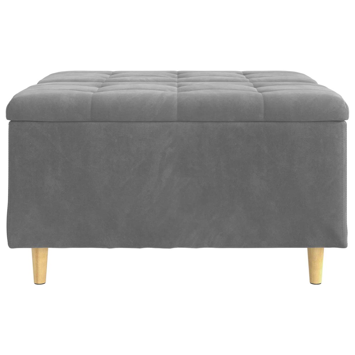 vidaXL Οθωμανικό αποθήκευσης Σκούρο Γκρι 80 x 80 x 45 cm Βελούδο