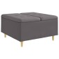 vidaXL Οθωμανικό αποθήκευσης Γκρι 80 x 80 x 45 cm Τεχνητό δέρμα