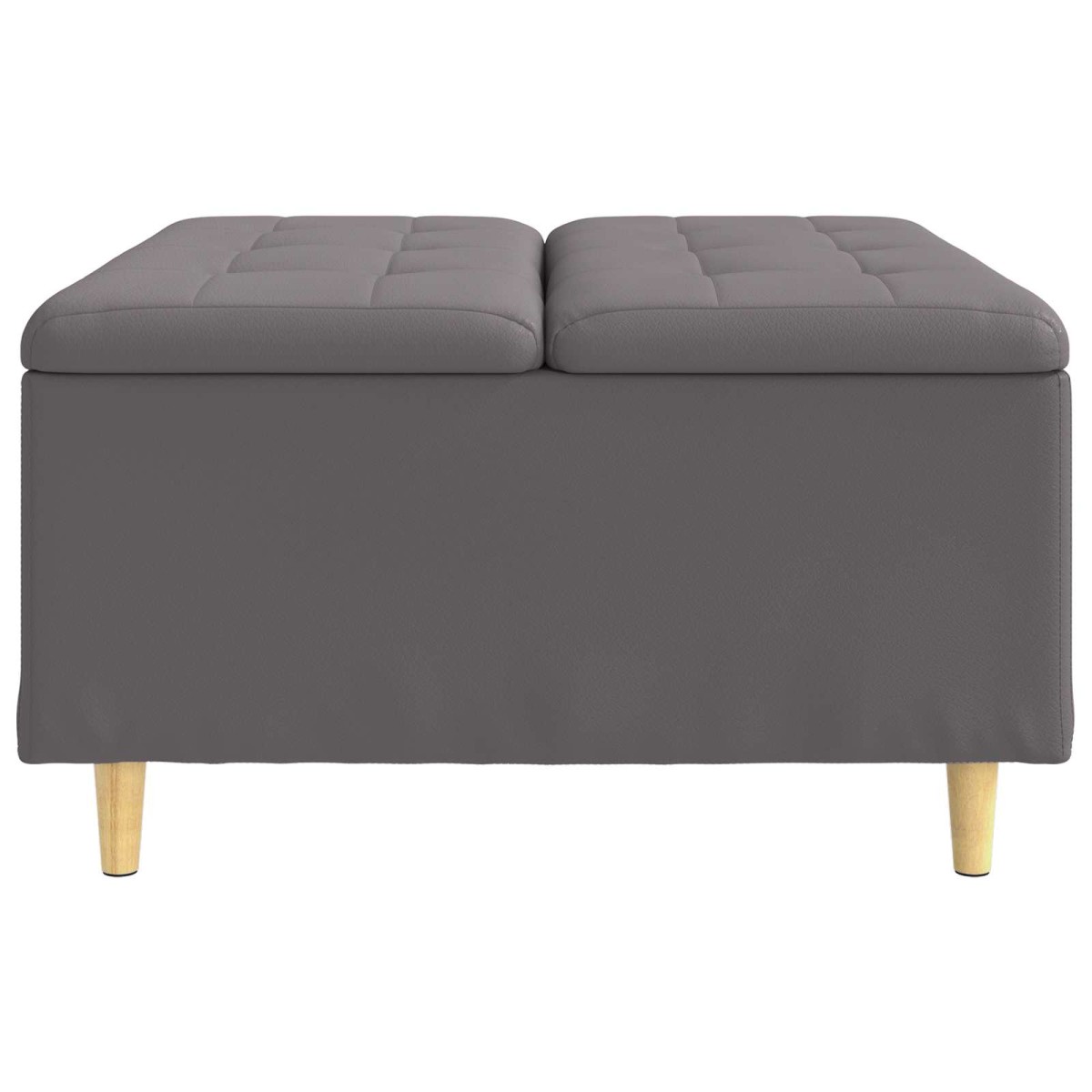 vidaXL Οθωμανικό αποθήκευσης Γκρι 80 x 80 x 45 cm Τεχνητό δέρμα