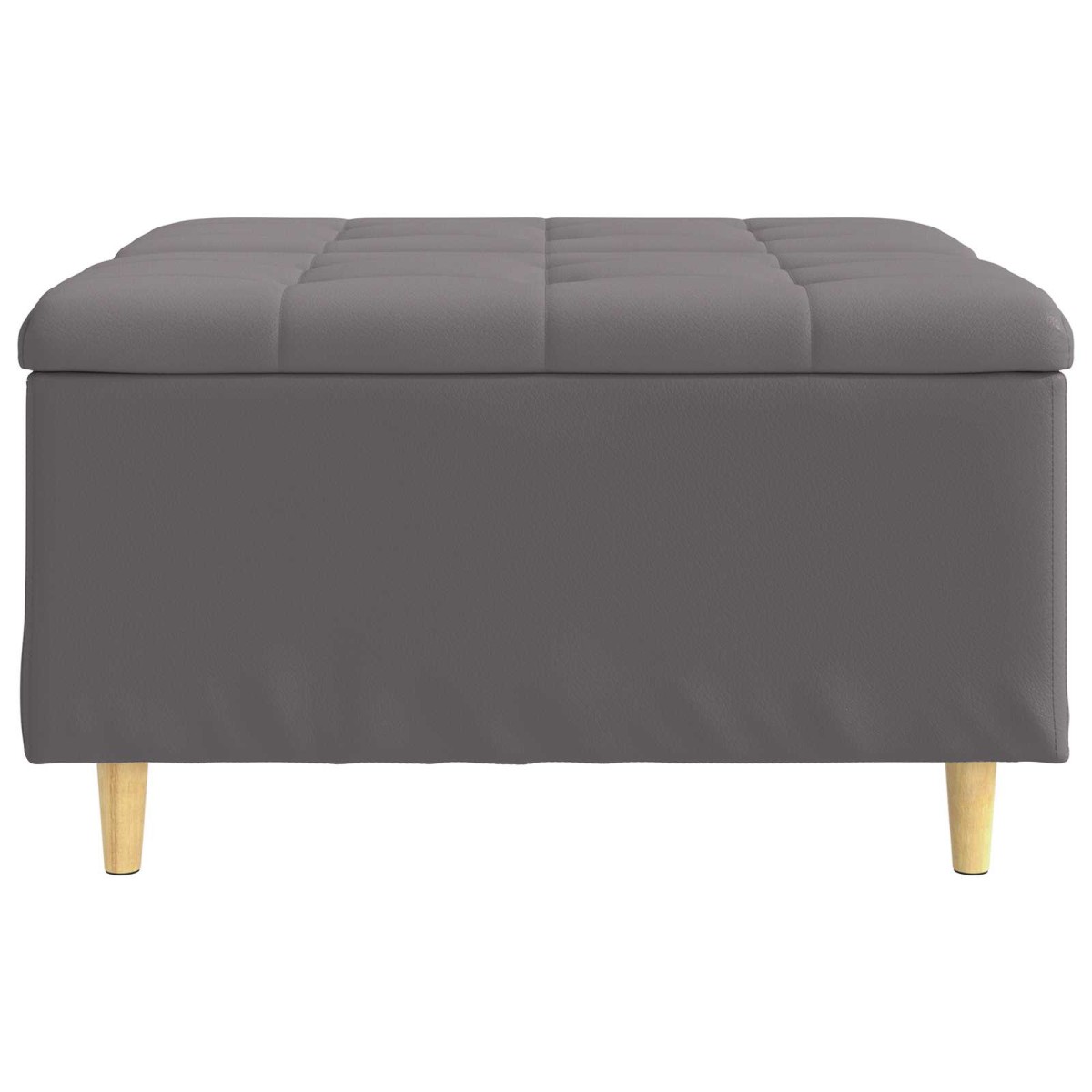 vidaXL Οθωμανικό αποθήκευσης Γκρι 80 x 80 x 45 cm Τεχνητό δέρμα