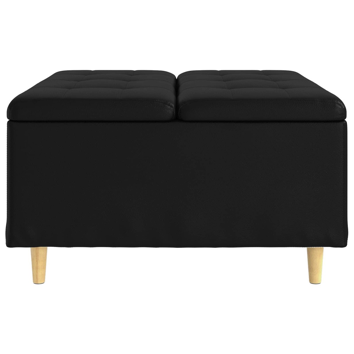 vidaXL Οθωμανικό αποθήκευσης Μαύρο 80 x 80 x 45 cm Τεχνητό δέρμα
