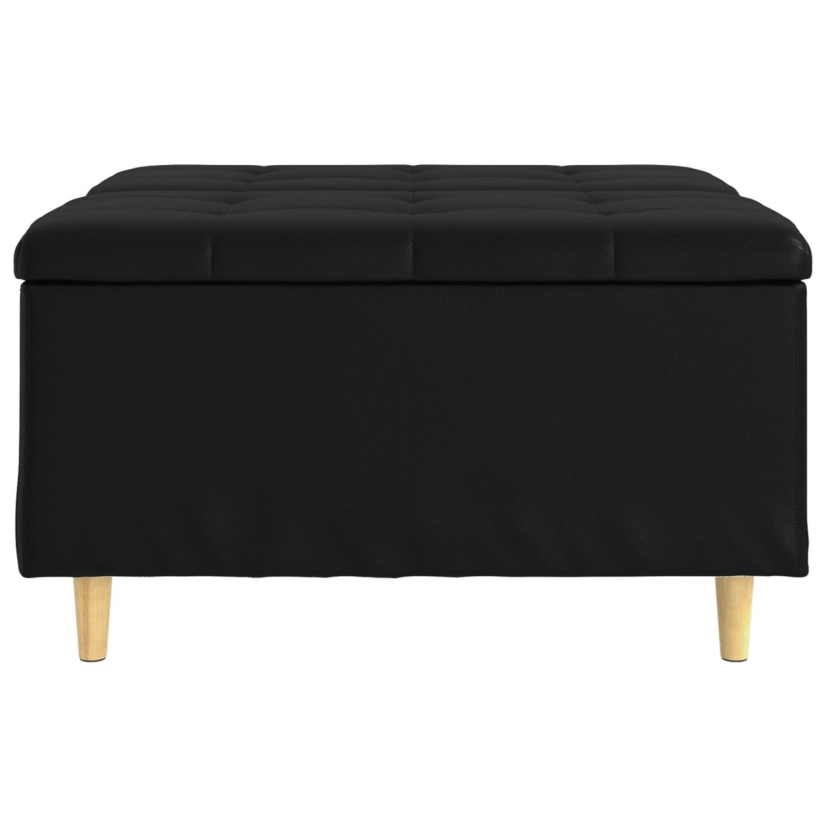 vidaXL Οθωμανικό αποθήκευσης Μαύρο 80 x 80 x 45 cm Τεχνητό δέρμα