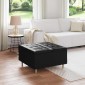 vidaXL Οθωμανικό αποθήκευσης Μαύρο 80 x 80 x 45 cm Τεχνητό δέρμα