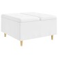 vidaXL Οθωμανικό αποθήκευσης Λευκός 80 x 80 x 45 cm Τεχνητό δέρμα