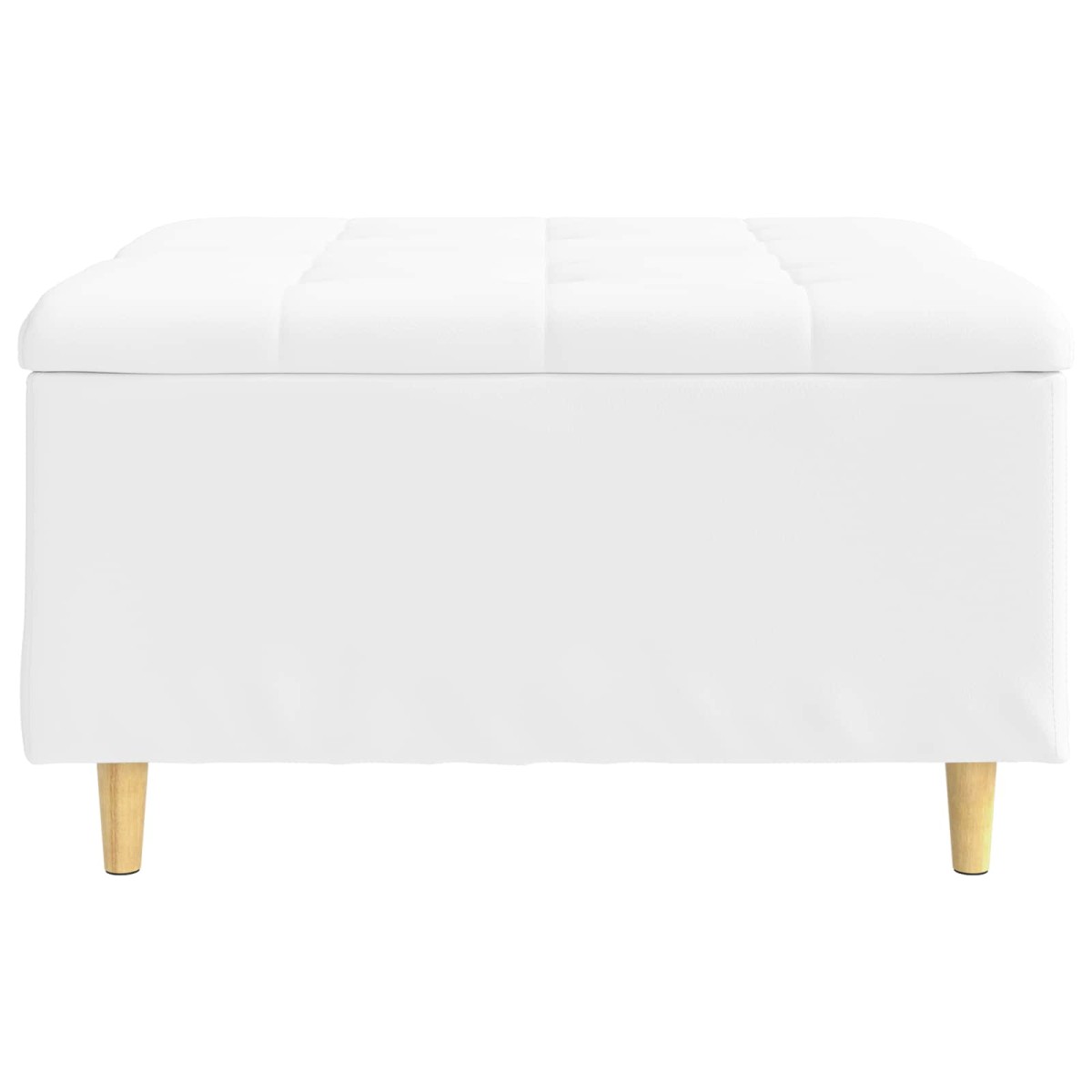 vidaXL Οθωμανικό αποθήκευσης Λευκός 80 x 80 x 45 cm Τεχνητό δέρμα