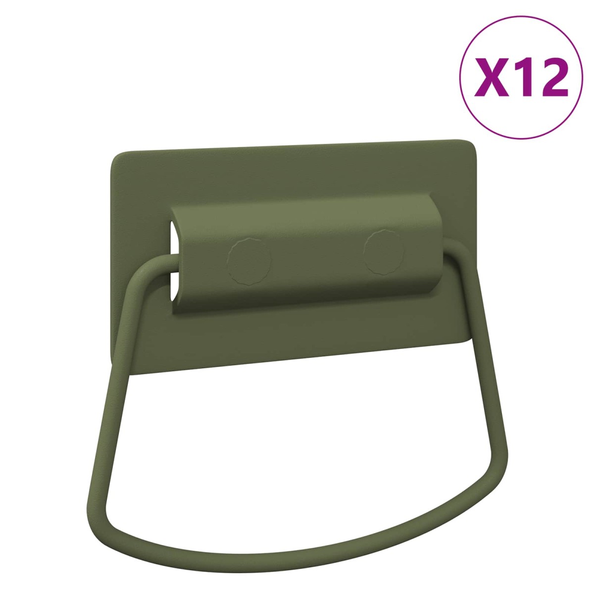 vidaXL Χερούλια Ντουλαπιών 12 τμχ. Ελιά Πράσινη 85 x 45 χιλ Μέταλλο