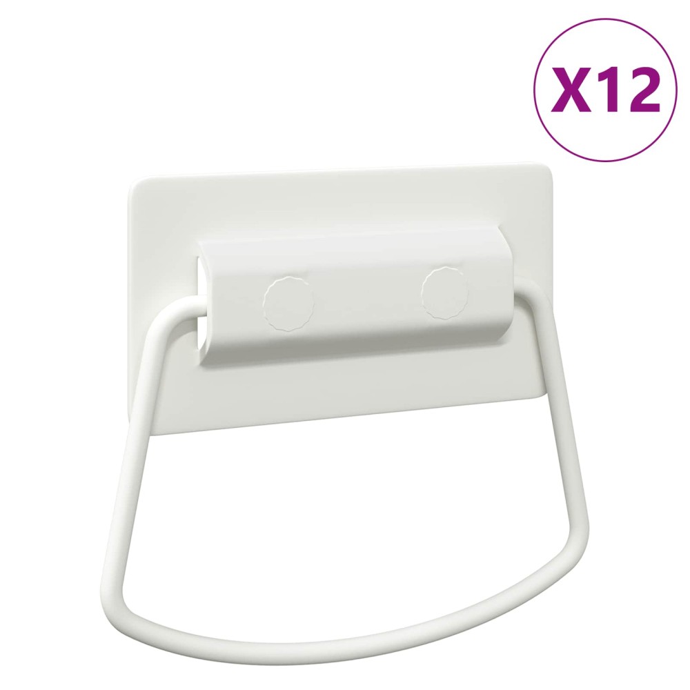 vidaXL Χερούλια Ντουλαπιών 12 τμχ. Λευκό 85 x 45 χιλ Μέταλλο