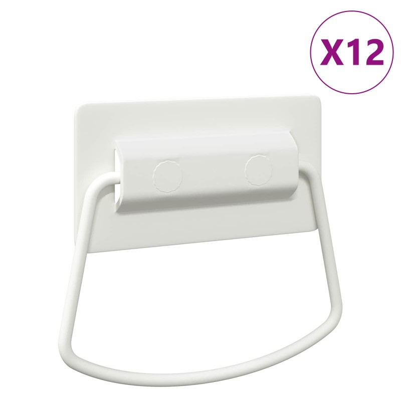 vidaXL Χερούλια Ντουλαπιών 12 τμχ. Λευκό 85 x 45 χιλ Μέταλλο
