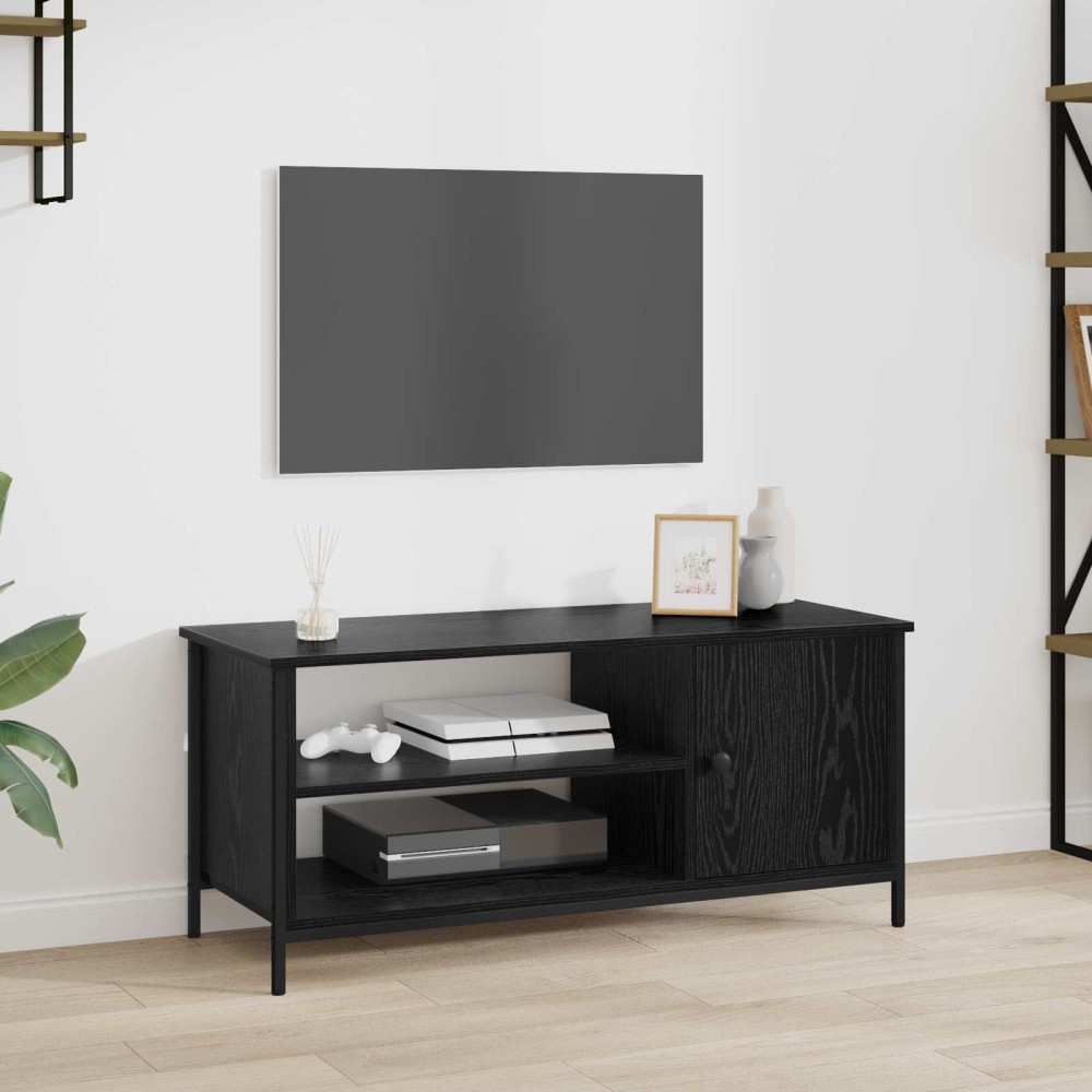 vidaXL Ντουλάπι TV 100 x 40 x 45 cm Μαύρη Οξυά Επεξεργασμένο Ξύλο