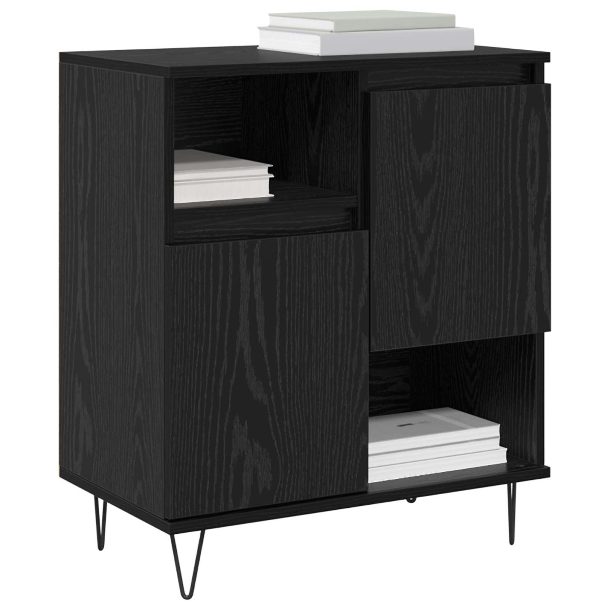 vidaXL Πλαϊνό γραφείο Μαύρη Οξυά 60 x 35 x 70 cm