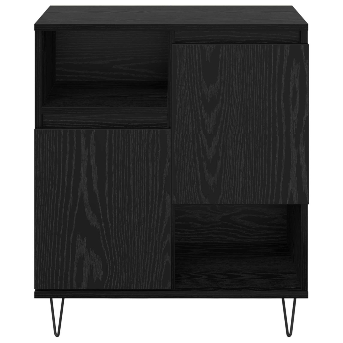 vidaXL Πλαϊνό γραφείο Μαύρη Οξυά 60 x 35 x 70 cm