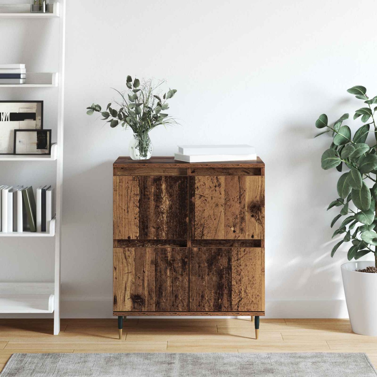vidaXL Πλαϊνό γραφείο Παλιό ξύλο 60 x 35 x 70 cm