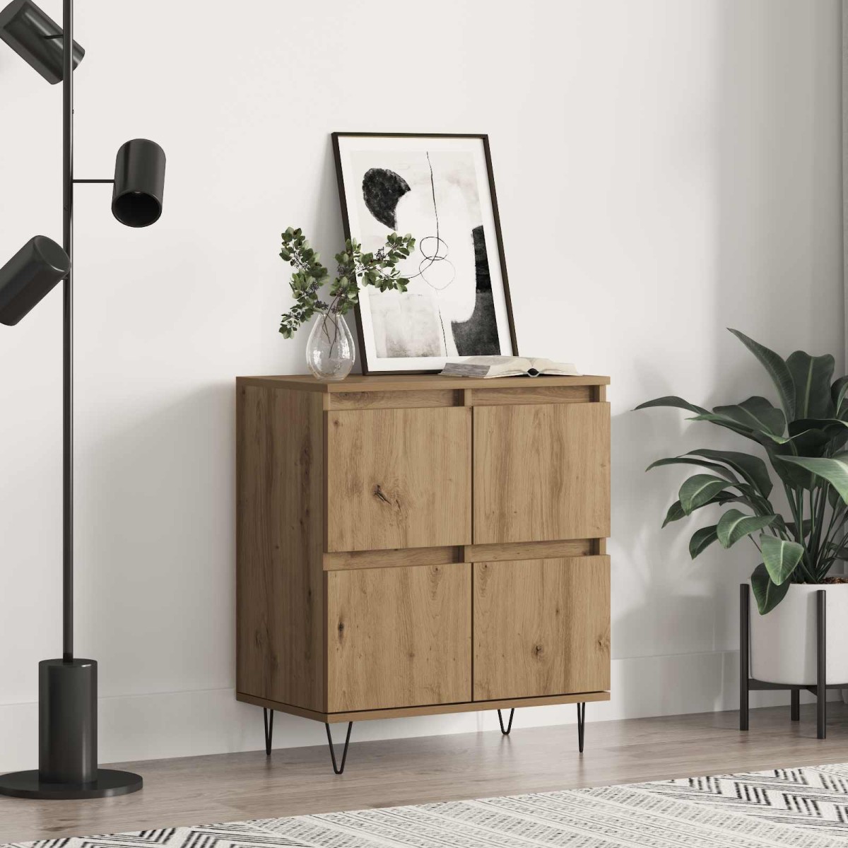 vidaXL Πλαϊνό γραφείο Artisan Oak 60 x 35 x 70 cm