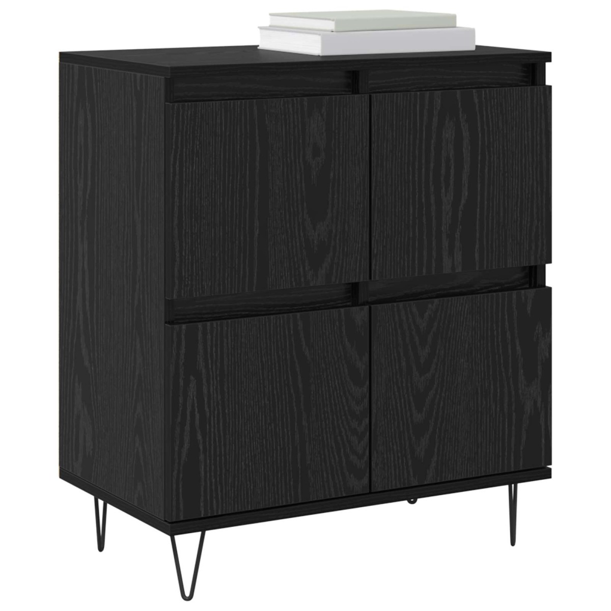 vidaXL Πλαϊνό γραφείο Μαύρη Οξυά 60 x 35 x 70 cm