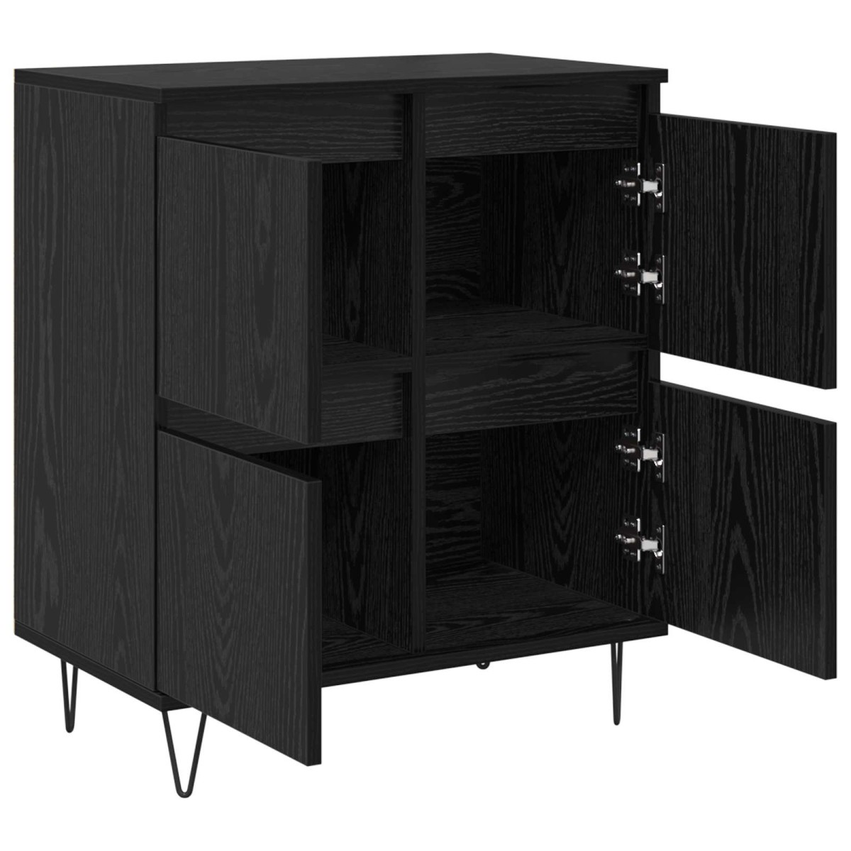 vidaXL Πλαϊνό γραφείο Μαύρη Οξυά 60 x 35 x 70 cm