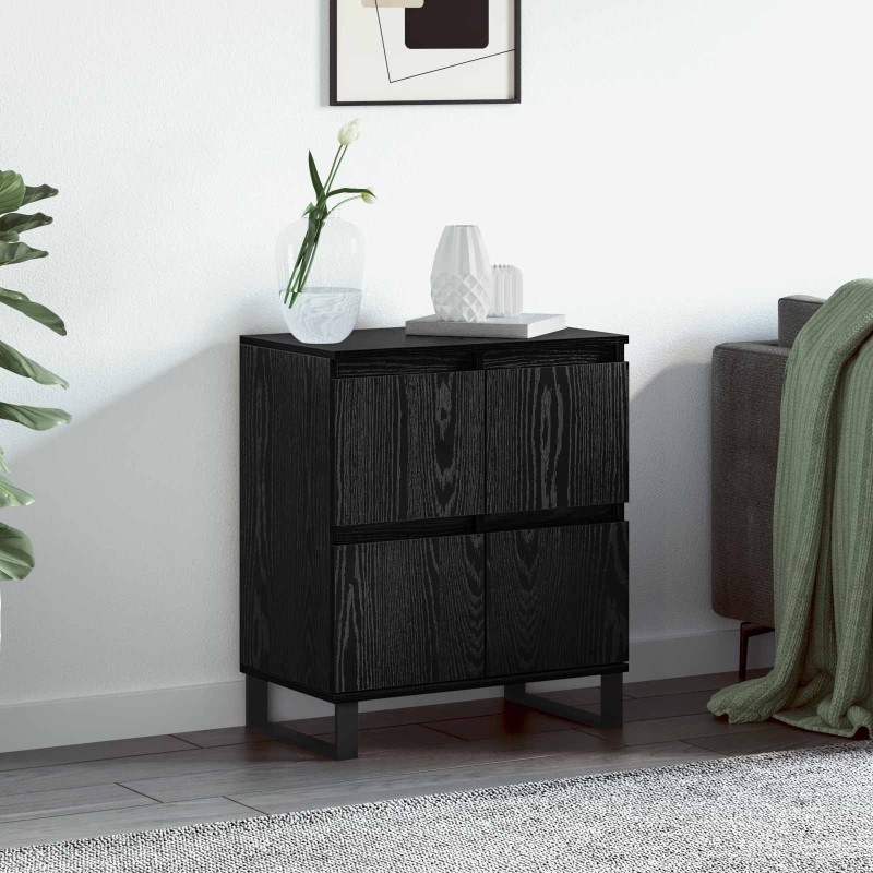 vidaXL Πλαϊνό γραφείο Μαύρη Οξυά 60 x 35 x 70 cm