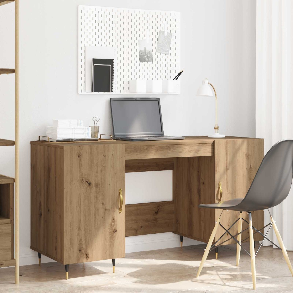 vidaXL Γραφείο artisan δρυς Επεξεργασμένο ξύλο 140 x 50 x 75 εκ.