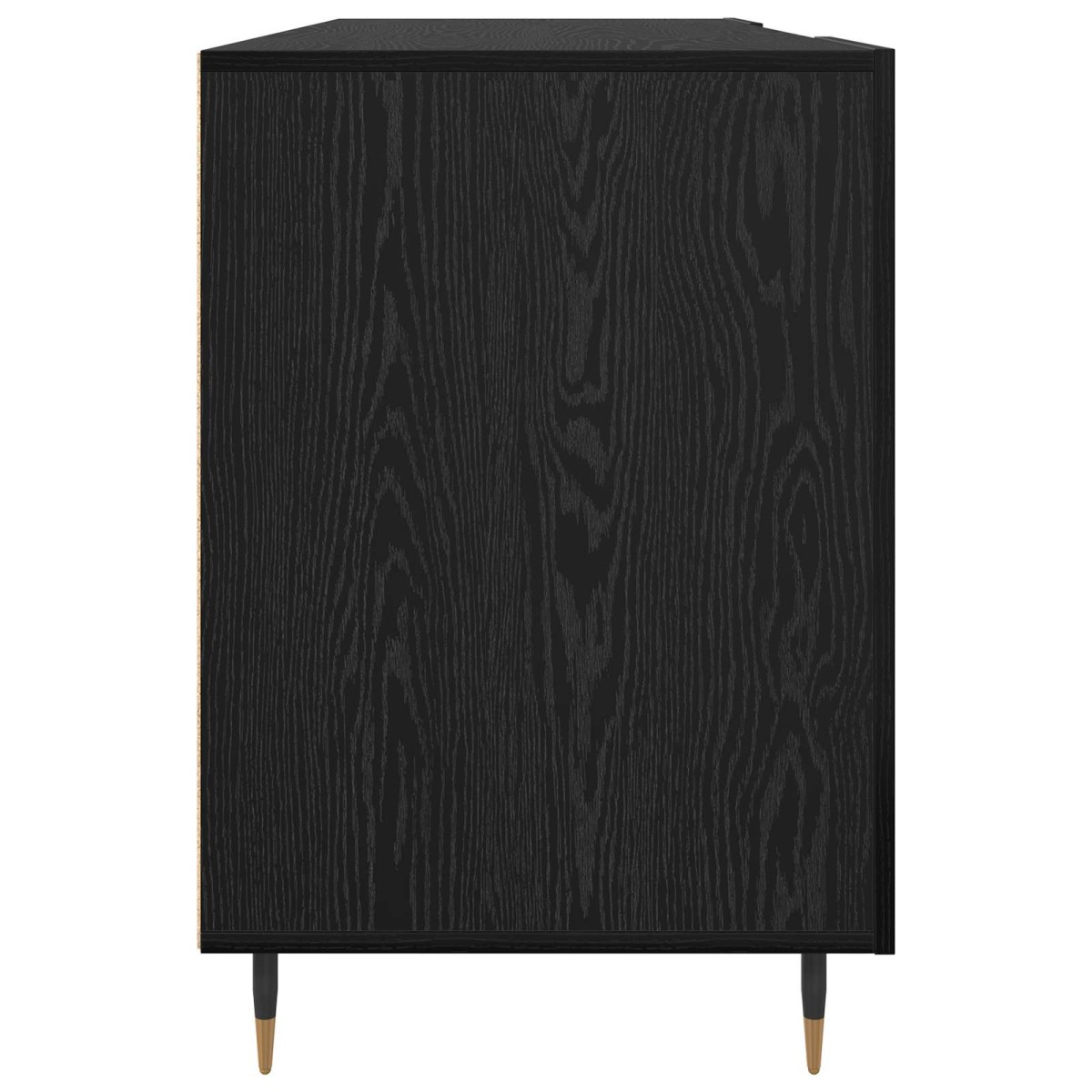 vidaXL Γραφείο Μαύρη δρυς Επεξεργασμένο ξύλο 140 x 50 x 75 εκ.