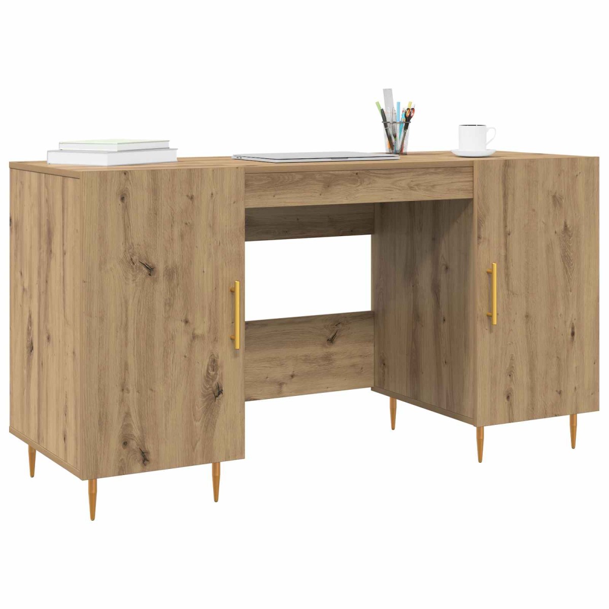 vidaXL Γραφείο artisan δρυς Επεξεργασμένο ξύλο 140 x 50 x 75 εκ.