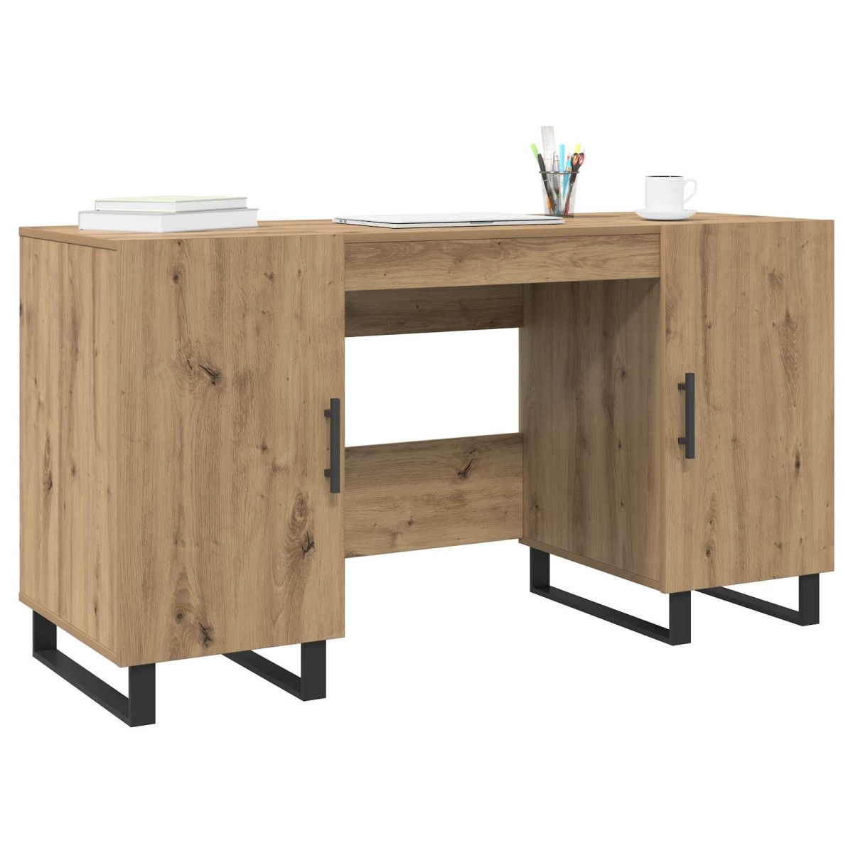 vidaXL Γραφείο artisan δρυς Επεξεργασμένο ξύλο 140 x 50 x 75 εκ.