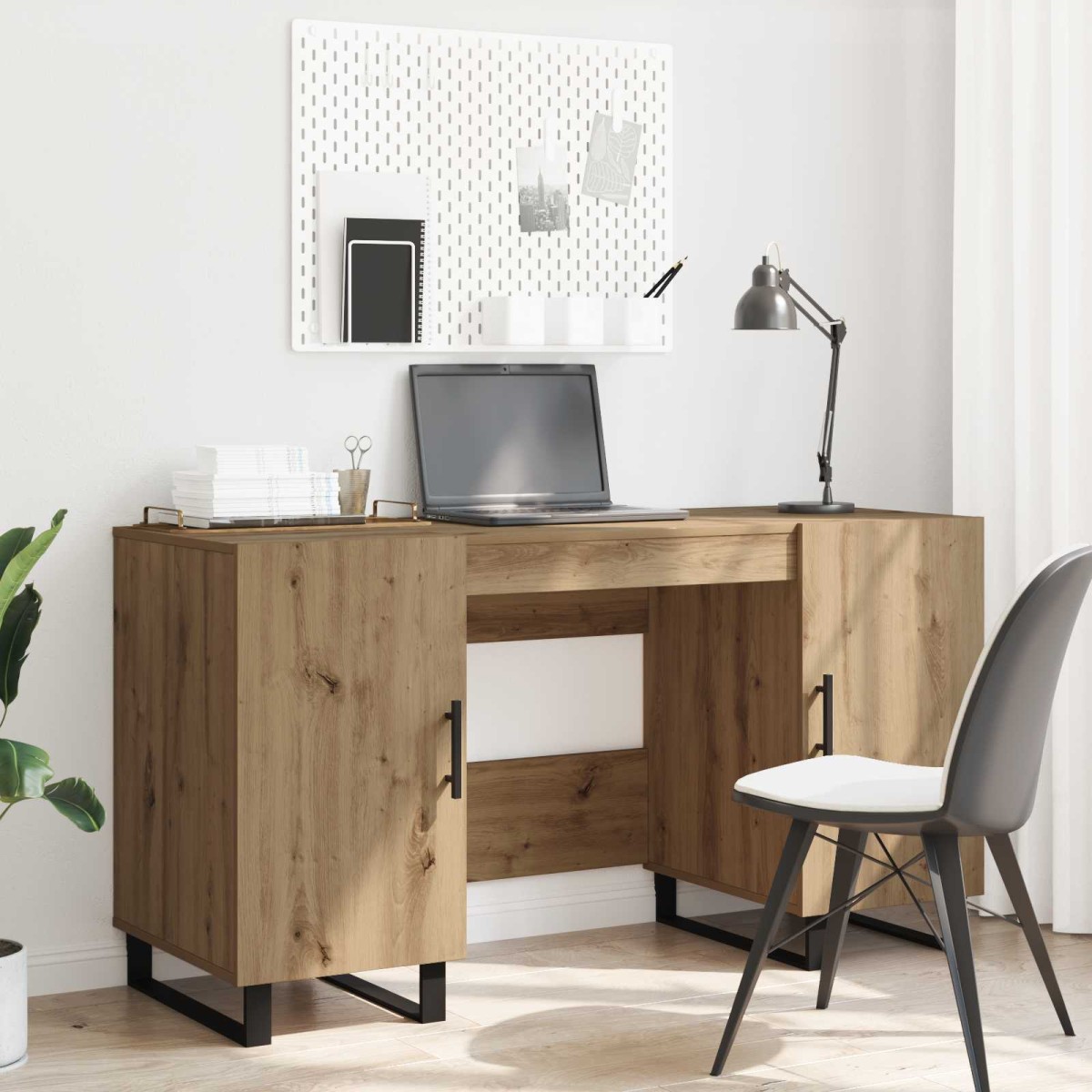 vidaXL Γραφείο artisan δρυς Επεξεργασμένο ξύλο 140 x 50 x 75 εκ.