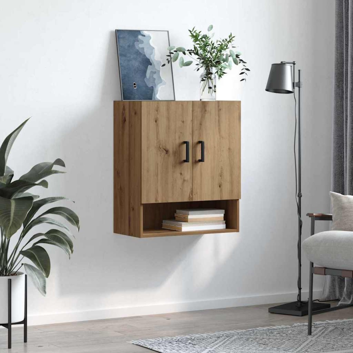 vidaXL Ντουλάπα Τοίχου 60 x 31 x 70 εκ Επεξεργασμένο Ξύλο artisan δρυς