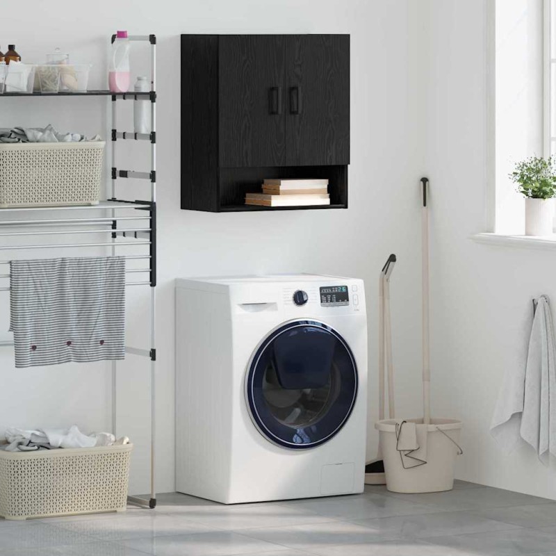 vidaXL Ντουλάπα Τοίχου 60 x 31 x 70 εκ Επεξεργασμένο Ξύλο Μαύρη δρυς