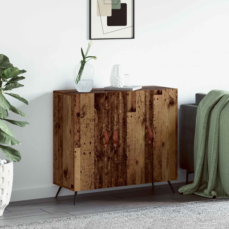 vidaXL Πλαϊνό γραφείο Παλιό ξύλο 89,5 x 34 x 80 εκ. Επεξεργασμένο Ξύλο