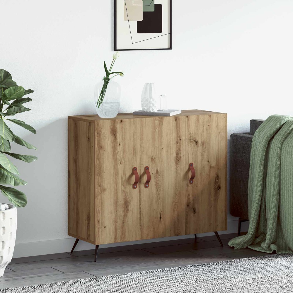 vidaXL Πλαϊνό γραφείο Artisan Oak 89,5 x 34 x 80 εκ.
