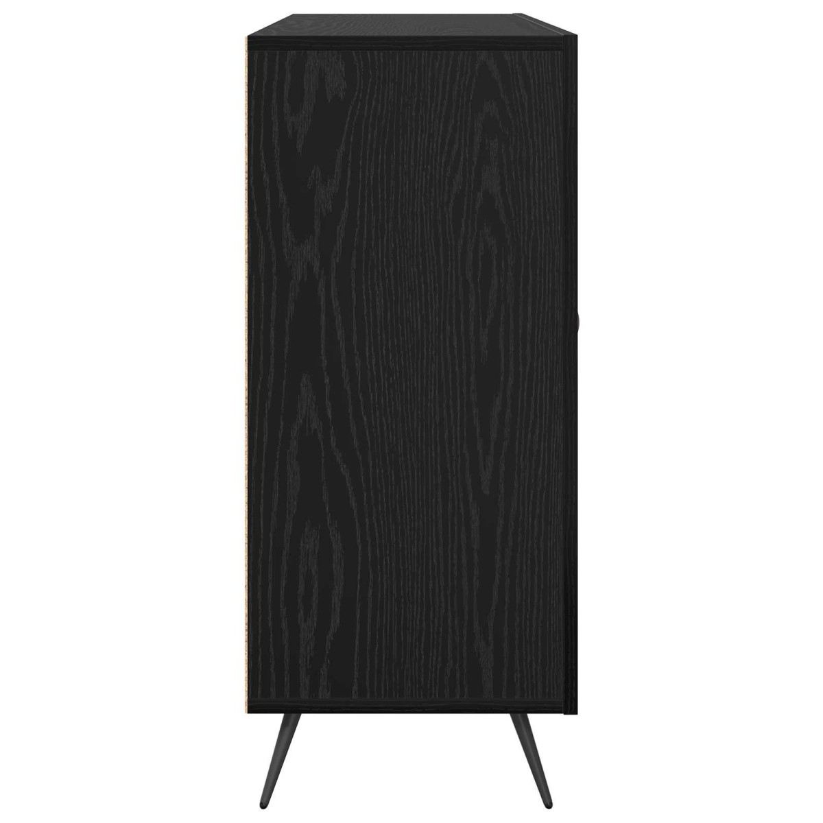 vidaXL Πλαϊνό γραφείο Μαύρη Οξυά 89,5 x 34 x 80 εκ. Επεξεργασμένο Ξύλο