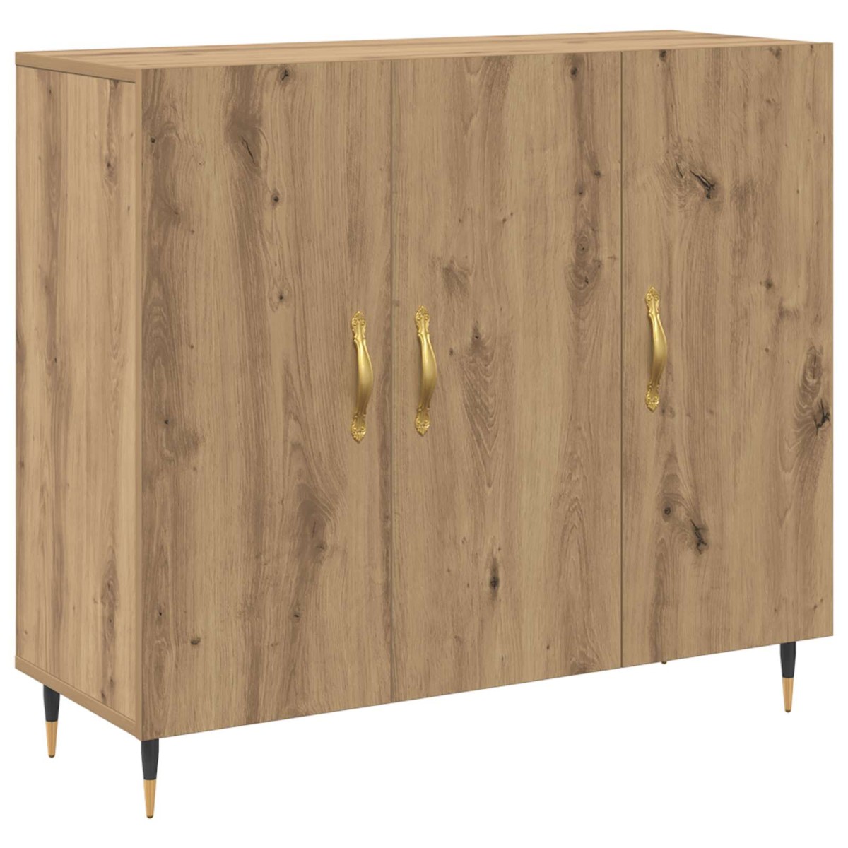 vidaXL Πλαϊνό γραφείο Artisan Oak 90 x 34 x 80 εκ. Επεξεργασμένο Ξύλο