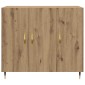 vidaXL Πλαϊνό γραφείο Artisan Oak 90 x 34 x 80 εκ. Επεξεργασμένο Ξύλο