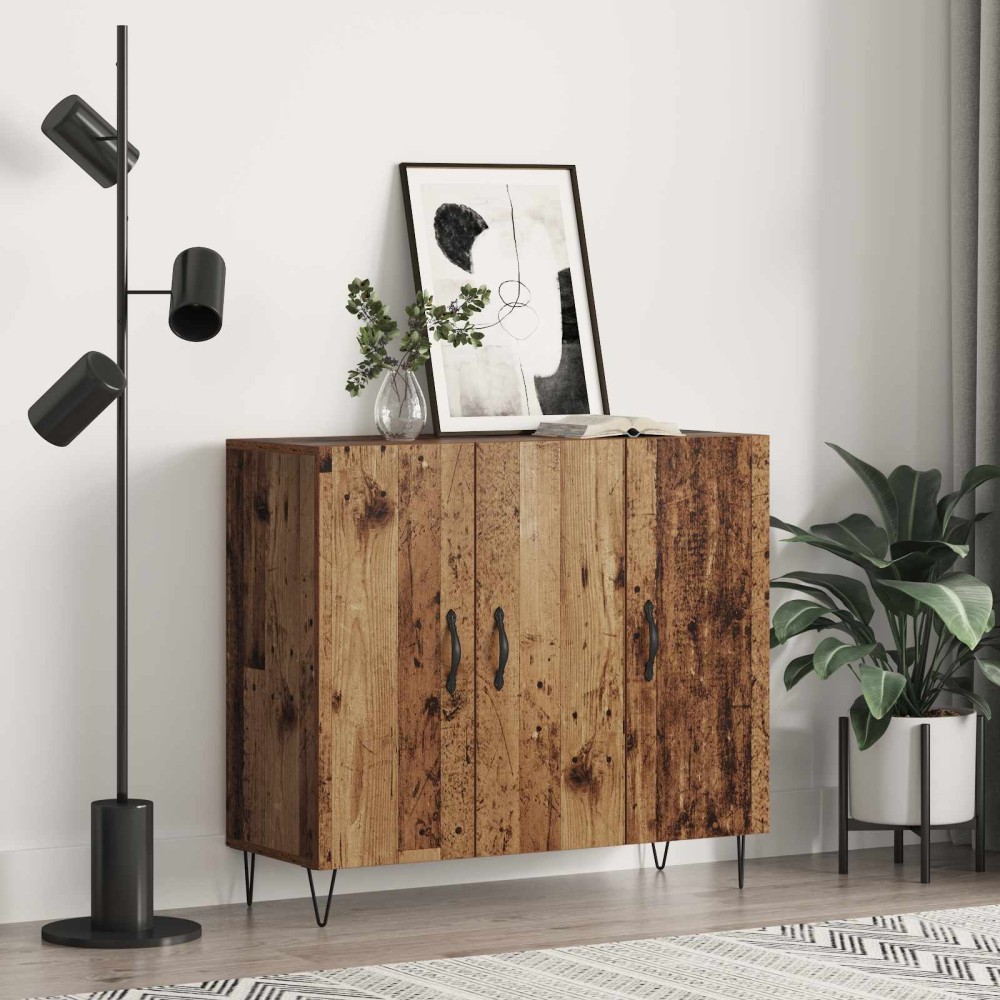 vidaXL Πλαϊνό γραφείο Παλιό ξύλο 90 x 32,5 x 80 εκ Επεξεργασμένο Ξύλο