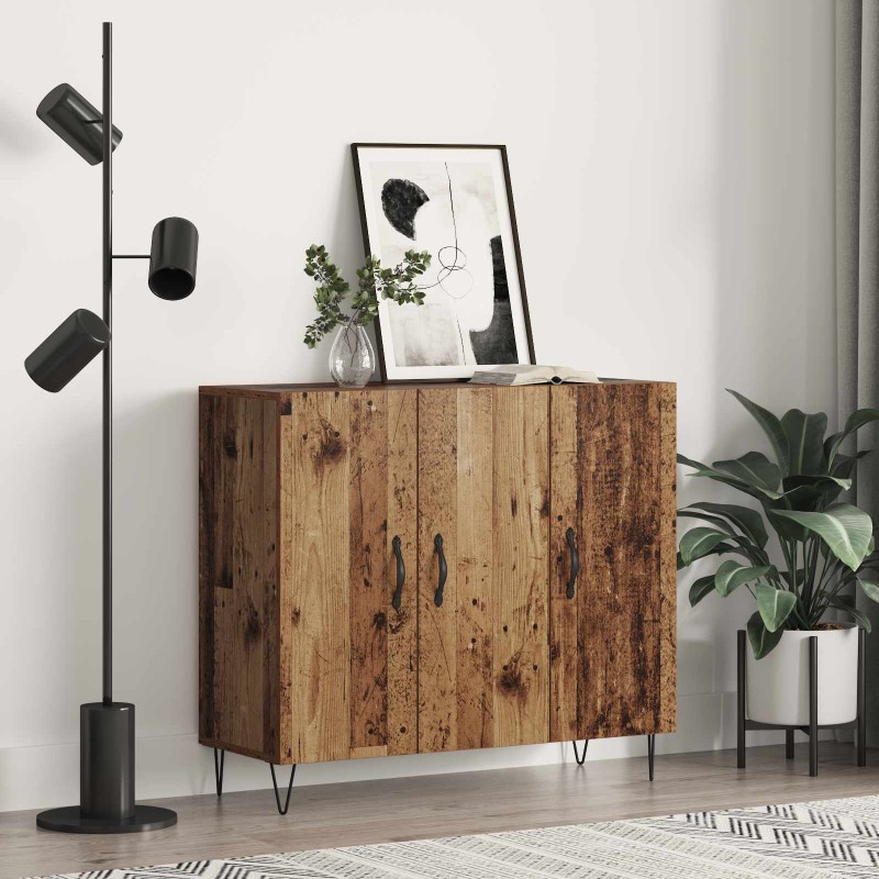 vidaXL Πλαϊνό γραφείο Παλιό ξύλο 90 x 32,5 x 80 εκ Επεξεργασμένο Ξύλο