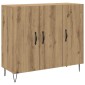 vidaXL Πλαϊνό γραφείο Artisan Oak 90 x 32,5 x 80 εκ Επεξεργασμένο Ξύλο